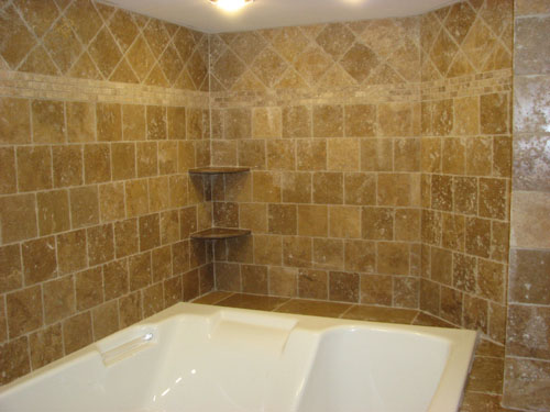 travertine tile jacuzzi tub deck and walls-berlin,nj-bathroom tile installation